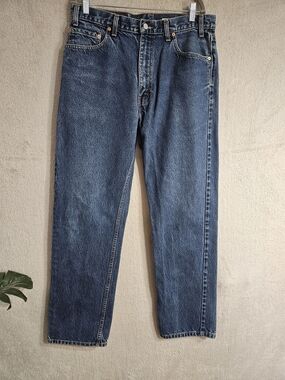Levi's Straight-Leg Dark Blue Denim Jeans